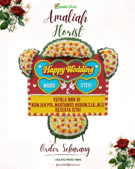 Papan Bunga Pernikahan Sambangan